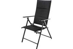 Outdoor Gartenstuhl COMFORT LINE anthrazit zusammenklappbar wetterfest Hochlehner