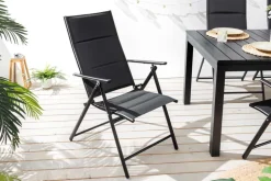 Outdoor Gartenstuhl COMFORT LINE anthrazit zusammenklappbar wetterfest Hochlehner