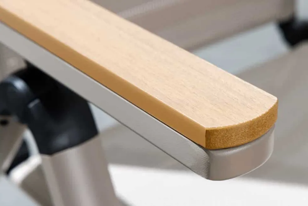 Outdoor Gartenstuhl DESIGNO taupe Aluminium klappbar wetterfest Hochlehner