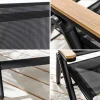 Outdoor Gartenstuhl DESIGNO anthrazit Aluminium klappbar wetterfest Hochlehner