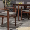 Outdoor Gartenstuhl KOPENHAGEN anthrazit braun Akazie honey finish inkl. Kissen stapelbar