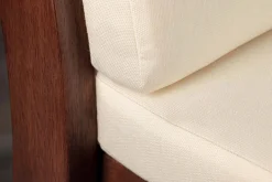 Outdoor Gartenstuhl KOPENHAGEN beige braun Akazie honey finish inkl. Kissen stapelbar