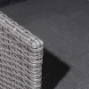 Outdoor Gartenstuhl SYLT grau Polyrattan Hochlehner mit Armlehne verstellbar wetterfest