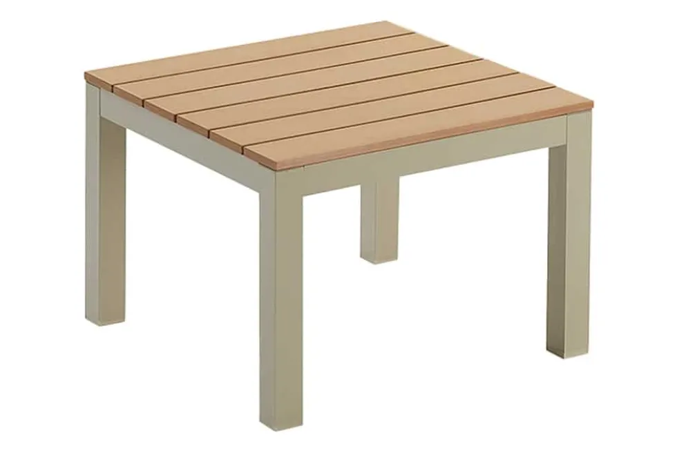 Outdoor Gartentisch ORLANDO LOUNGE 60cm greige natur Aluminium wetterfest