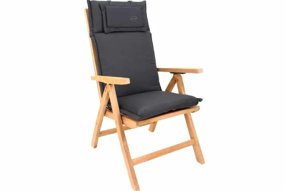 Outdoor Kissen ROG 46x119cm anthrazit Sitzkissen Polster-Auflage für Hochlehner
