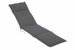 Outdoor Kissen ROG 45x186cm anthrazit Sitzkissen Polster-Auflage für Deckchair