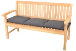 Outdoor Kissen ROG 45x150cm anthrazit Sitzkissen Polster-Auflage für 3-Sitzer Bank