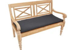 Outdoor Kissen ROG 45x110cm anthrazit Sitzkissen Polster-Auflage für 2-Sitzer Bank