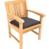 Outdoor Kissen ROG 46x48cm anthrazit Sitzkissen Polster-Auflage für Gartenstuhl