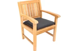 Outdoor Kissen ROG 46x48cm anthrazit Sitzkissen Polster-Auflage für Gartenstuhl
