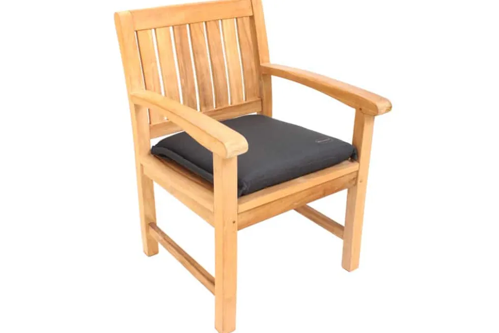 Outdoor Kissen ROG 46x48cm anthrazit Sitzkissen Polster-Auflage für Gartenstuhl