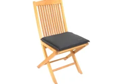Outdoor Kissen ROG 40x42cm anthrazit Sitzkissen Polster-Auflage für Gartenstuhl
