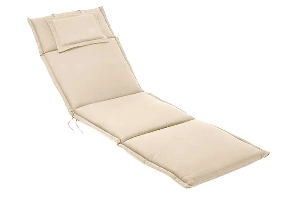 Outdoor Kissen ROG 58x196cm beige Polster-Auflage für Gartenliege