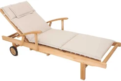 Outdoor Kissen ROG 58x196cm beige Polster-Auflage für Gartenliege