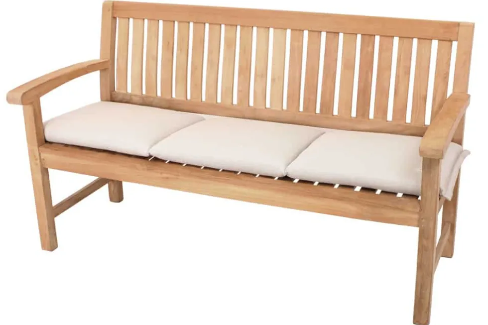 Outdoor Kissen ROG 45x150cm beige Sitzkissen Polster-Auflage für 3-Sitzer Bank