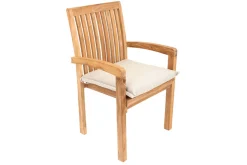 Outdoor Kissen ROG 46x48cm beige Sitzkissen Polster-Auflage für Gartenstuhl