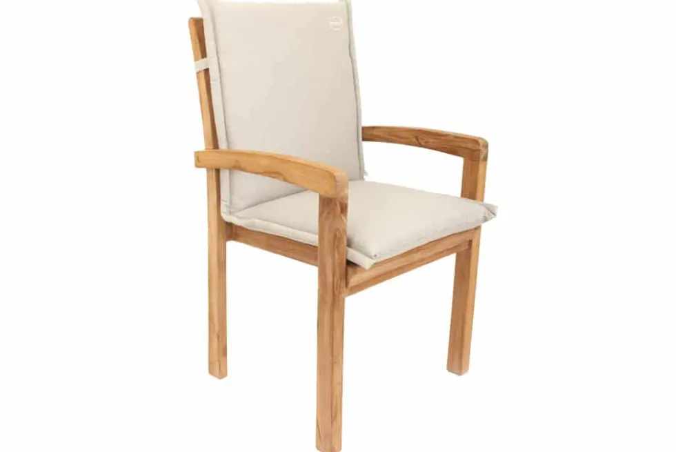 Outdoor Kissen ROG 46x97cm beige Sitzkissen Polster-Auflage für Niedriglehner