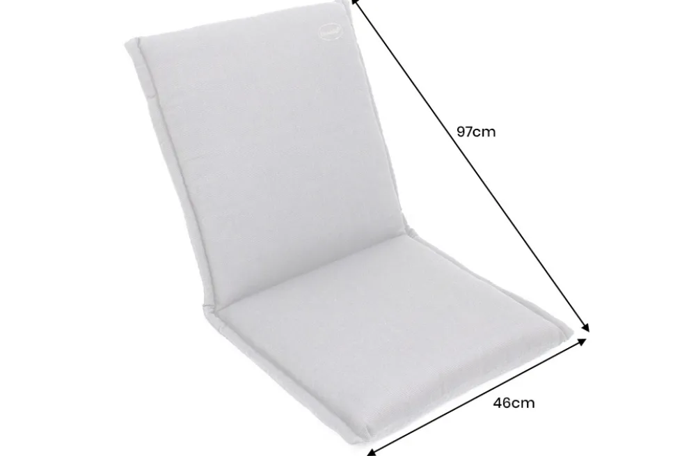 Outdoor Kissen ROG 46x97cm beige Sitzkissen Polster-Auflage für Niedriglehner