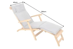 Outdoor Kissen ROG 45x186cm grün Sitzkissen Polster-Auflage für Deckchair