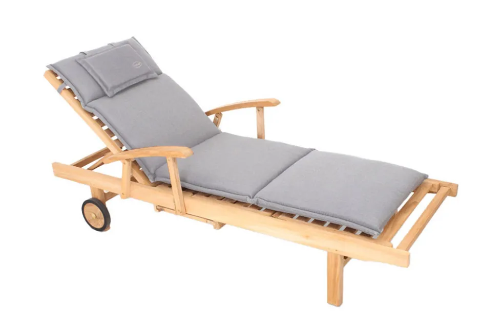 Outdoor Kissen ROG 58x196cm taupe Polster-Auflage für Gartenliege