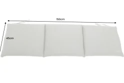 Outdoor Kissen ROG 45x150cm taupe Sitzkissen Polster-Auflage für 3-Sitzer Bank