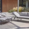 Outdoor Lounge Sitzgruppe MOBILE MODULAR anthrazit hellgrau mit Tisch wetterfest