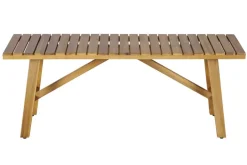 Outdoor Sitzbank BALI 110cm natur honey Akazienholz wetterfest Balkonbank