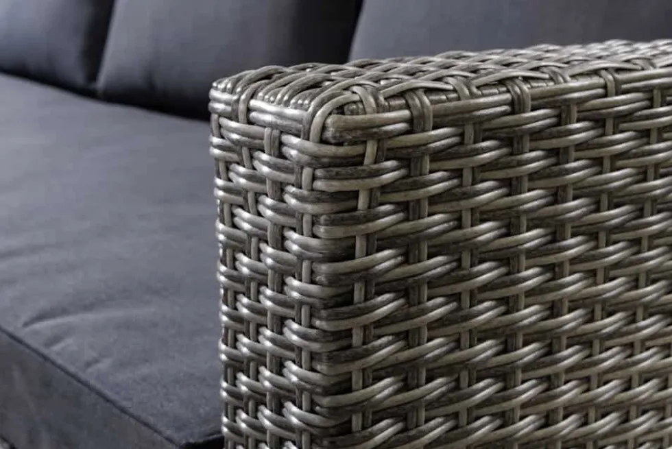 Outdoor Sitzgruppe MONACO 240cm anthrazit Polyrattan Gartenmöbel-Set Ecklounge wetterfest