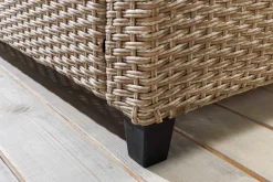 Outdoor Sitzgruppe MONACO 240cm natur Polyrattan Gartenmöbel-Set Ecklounge wetterfest