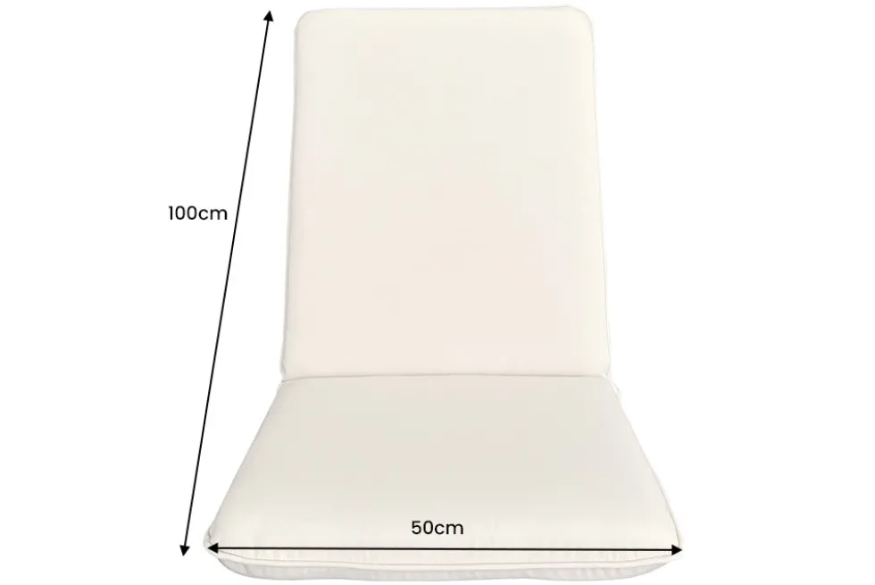 Outdoor Sitzkissen COMFORT LINE 50x100cm beige für Niedriglehner-Stuhl Polsterauflage