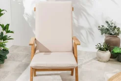 Outdoor Sitzkissen COMFORT LINE 50x122cm beige für Hochlehner-Stuhl Polsterauflage