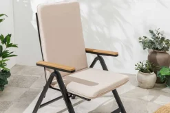 Outdoor Sitzkissen COMFORT LINE 50x122cm beige für Hochlehner-Stuhl Polsterauflage