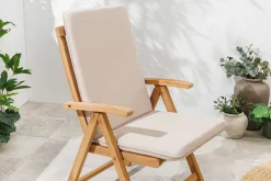 Outdoor Sitzkissen COMFORT LINE 50x122cm beige für Hochlehner-Stuhl Polsterauflage