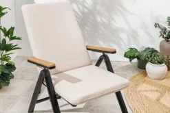 Outdoor Sitzkissen COMFORT LINE 50x122cm beige für Hochlehner-Stuhl Polsterauflage
