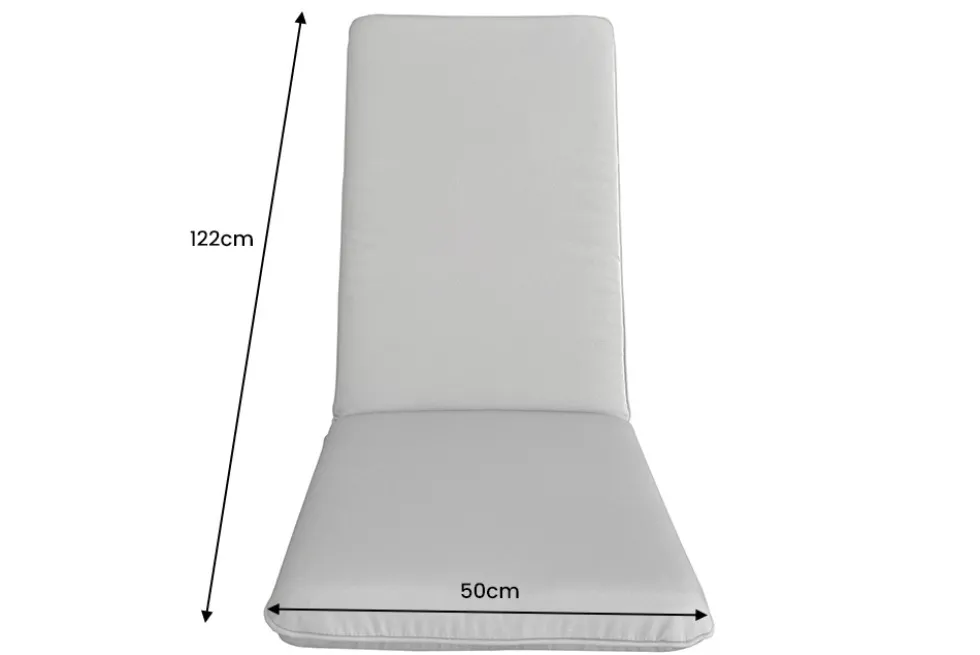 Outdoor Sitzkissen COMFORT LINE 50x122cm anthrazit für Hochlehner-Stuhl Polsterauflage