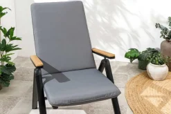 Outdoor Sitzkissen COMFORT LINE 50x122cm anthrazit für Hochlehner-Stuhl Polsterauflage