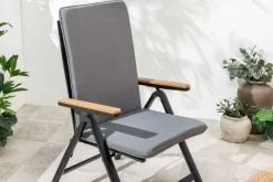 Outdoor Sitzkissen COMFORT LINE 50x122cm anthrazit für Hochlehner-Stuhl Polsterauflage