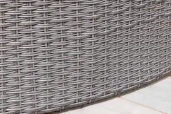 Outdoor Sonneninsel PLAYA LIVING 165cm grau Polyrattan Aluminium inkl. Kissen wetterfest