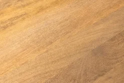 Ovaler Esstisch ART DECO 220cm beige massives Mangoholz cream finish mit Säulenfuß