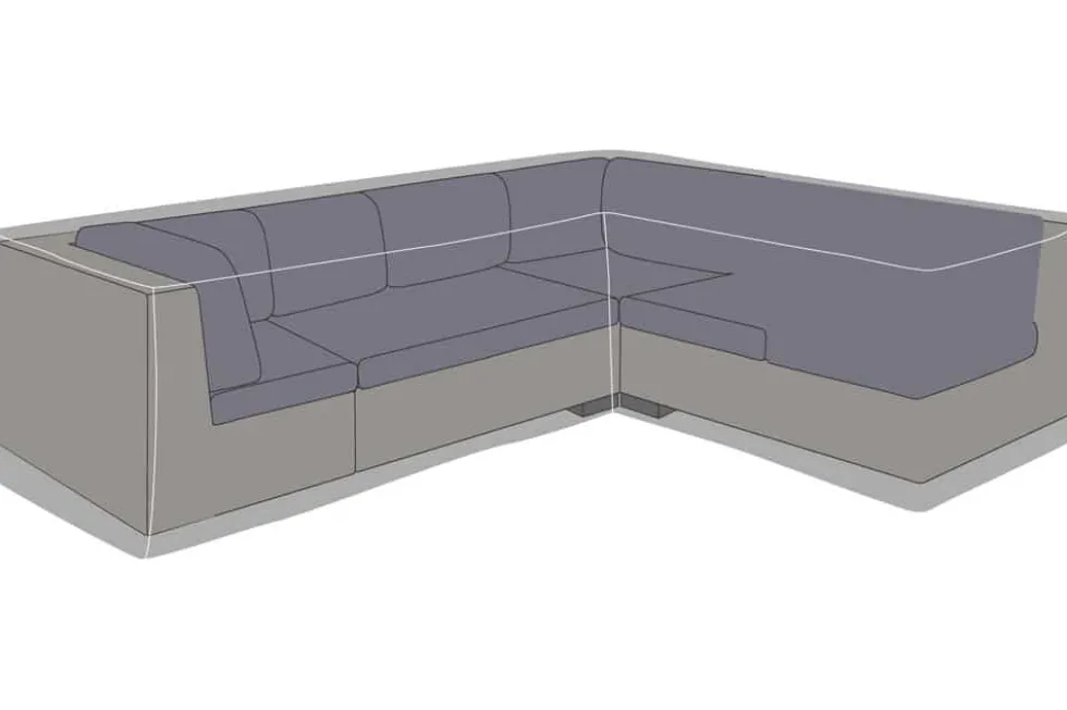 Premium Schutzhaube PRESTIGE PROTECT 300cm anthrazit Ecklounge L- Form Abdeckung