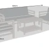 Rechteckige Schutzhaube PRESTIGE PROTECT 320cm anthrazit Abdeckung wetterfest