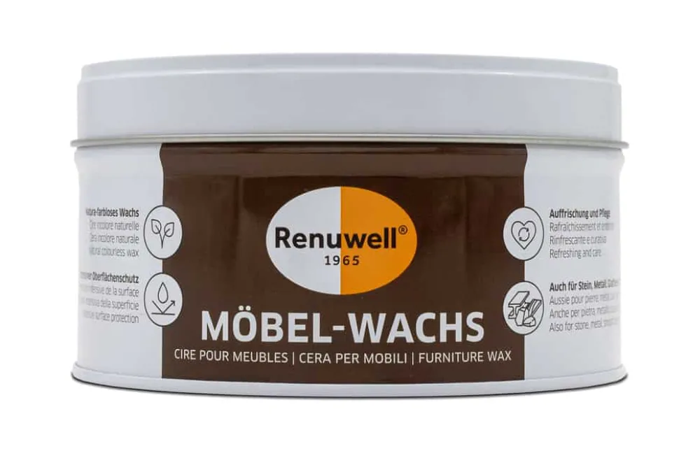 Renuwell MÖBEL WACHS 500ml Pflegemittel für Tische Schränke Stühle Holzpflege