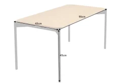 Retro Couchtisch DESIGNO 90cm Eiche Holz-Design schwarz Metallgestell