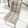 Retro Design Stuhl MODENA stone grau mit Ziersteppung
