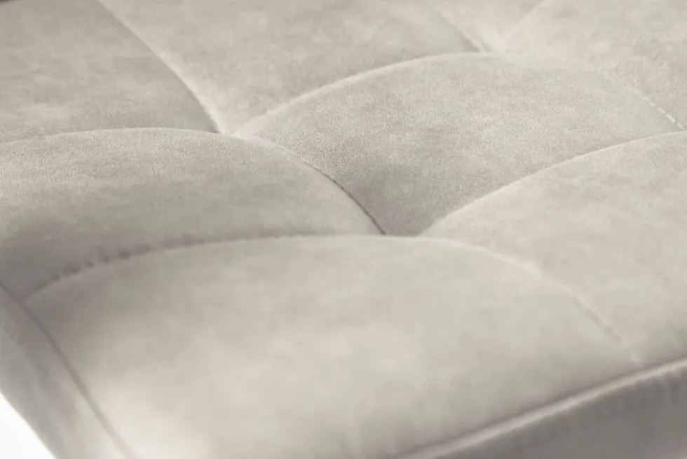 Retro Design Stuhl MODENA stone grau mit Ziersteppung