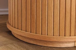 Retro Highboard VALHALLA WOOD 110cm natur Eichenholz mit Schiebetüren