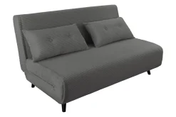 Retro Schlafsessel SMART MULTIFUNCTION 140cm grau Cord Bettfunktion inkl. Kissen