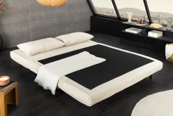 Retro Schlafsessel SMART MULTIFUNCTION 140cm beige Cord Bettfunktion inkl. Kissen