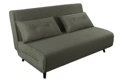 Retro Schlafsessel SMART MULTIFUNCTION 140cm grün Cord Bettfunktion inkl. Kissen