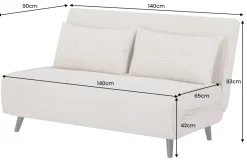 Retro Schlafsessel SMART MULTIFUNCTION 140cm grün Cord Bettfunktion inkl. Kissen